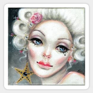 Marie Antoinette Star, glamorous icon, Original Painting Sticker